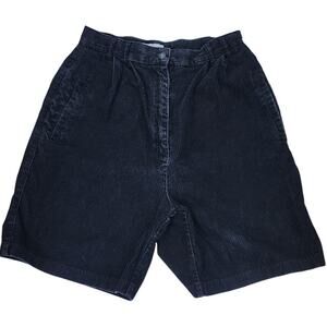 Cj Banks Black Corduroy Shorts Womens Medium High Waist Casual Fall Shorts